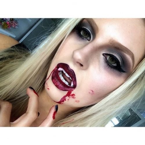 Glamorous vampire makeup