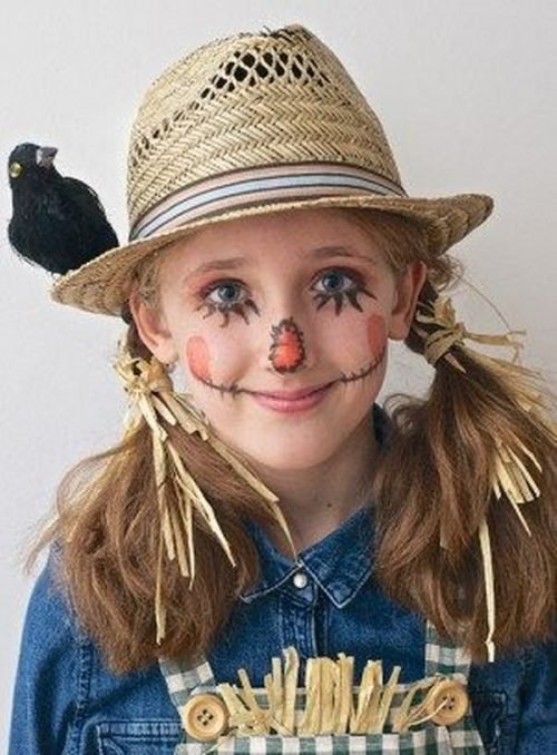 Maquillage d'épouvantail pour enfants 