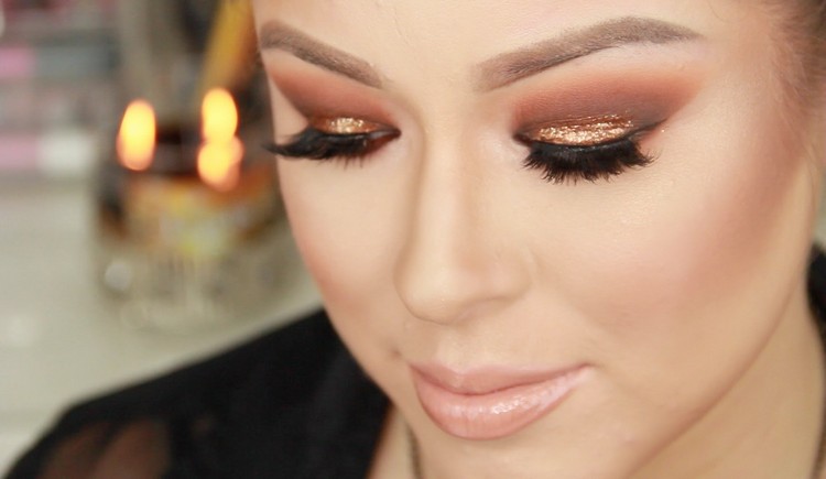ideas de maquillaje ahumado dorado consejos looks copia pestañas XXL